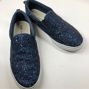 Gap Blue Glitter Galaxy Shoes sparkle slip on Size 5 Loafers